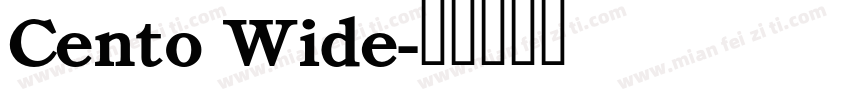 Cento Wide字体转换